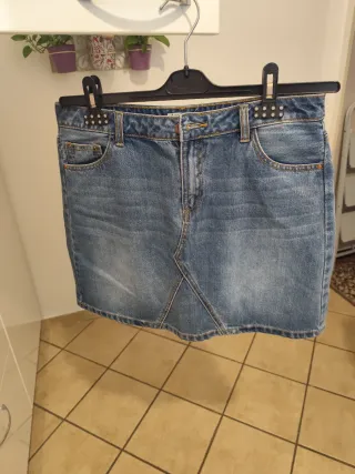 Minigonna Stradivarius Blu