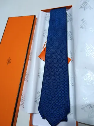Corbata Hermès Azul
