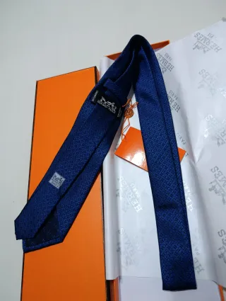 Corbata Hermès Azul