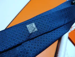 Corbata Hermès Azul