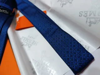 Corbata Hermès Azul