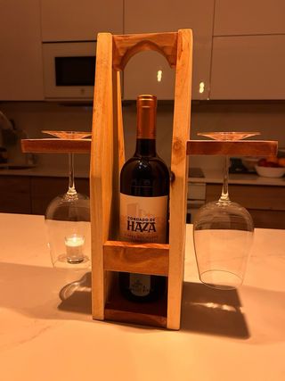 Botellero de madera para vino
