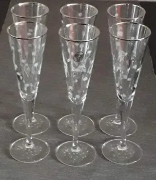 Set 6 calici in vetro/cristallo, marchio Castaldo