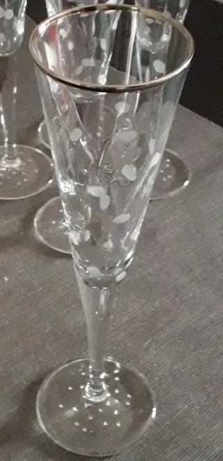 Set 6 calici in vetro/cristallo, marchio Castaldo