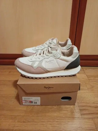 Zapatillas Pepe Jeans Beige/Rosa Talla 38