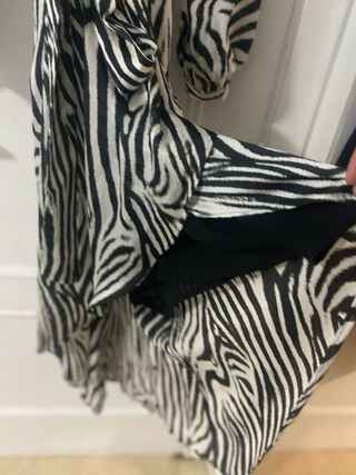 Vestido largo estampado cebra