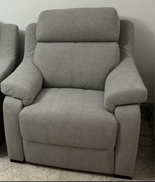 Poltrona relax elettrica, tessuto acuaclean grigio. Mimma