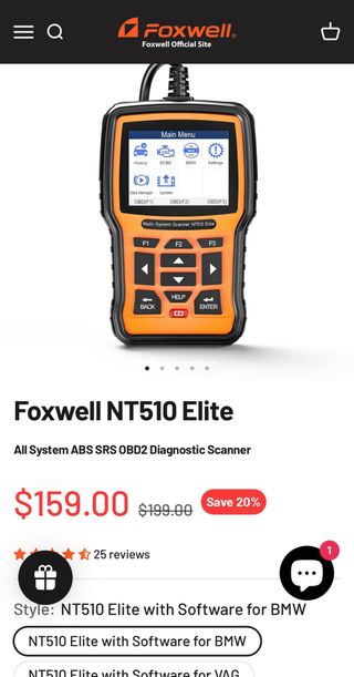 Máquina Diagnóstico Coche Foxwell NT510 Pro BMW