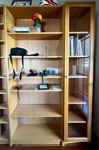 Estantería Modular Billy Ikea Madera y Cristal