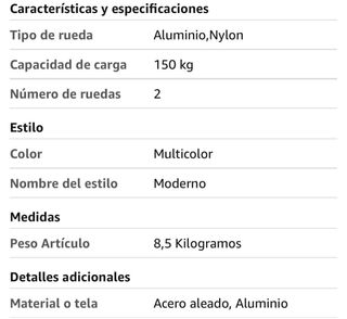 Carretilla Plegable Aluminio/Acero