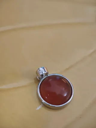 Colgante Plata con Piedra Roja