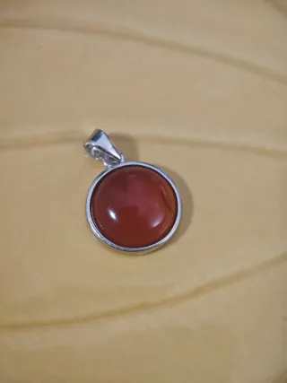 Colgante Plata con Piedra Roja