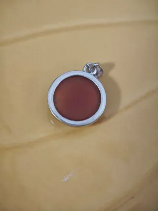 Colgante Plata con Piedra Roja