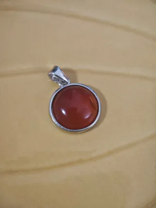 Colgante Plata con Piedra Roja