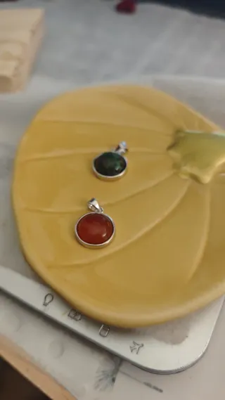 Colgante Plata con Piedra Roja