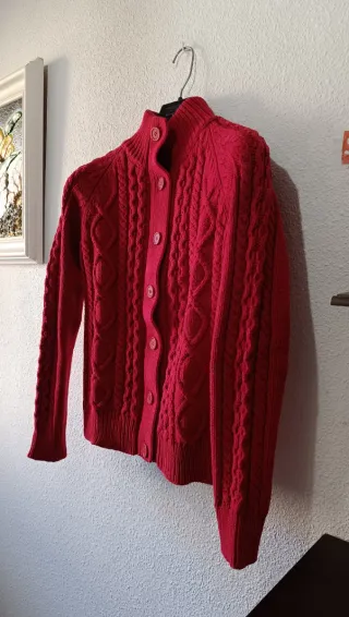 Chaqueta de punto roja como NUEVA TALLA XS-S