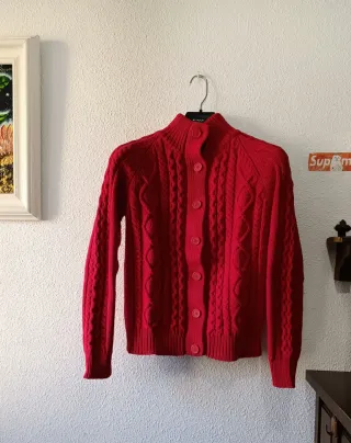 Chaqueta de punto roja como NUEVA TALLA XS-S