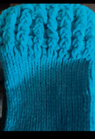 Guantes de lana azul