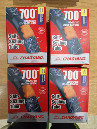 4 Cámaras de Bicicleta 700x25/32C Autoreparables