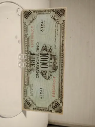 Fac simile banconota 1000 Lire Italia