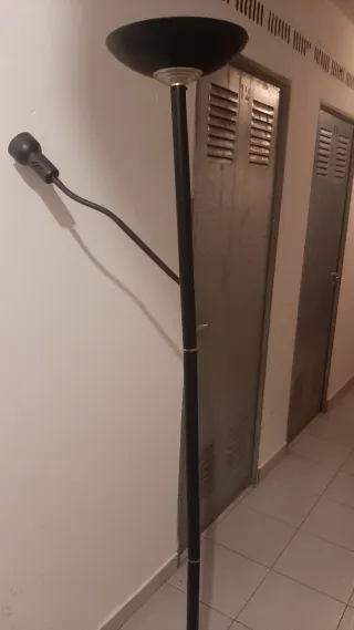 Lámpara de pie salón con flexo lectura