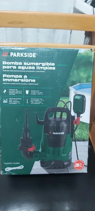 Bomba de agua sumergible Parkside 400W