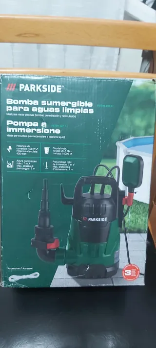 Bomba de agua sumergible Parkside 400W