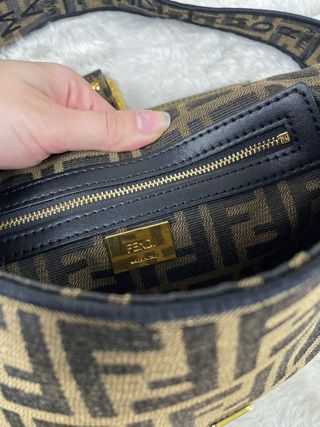 Bolsa Fendi Monograma Marrom e Dourada
