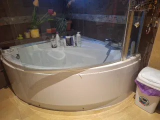 Bañera redonda con mampara