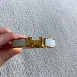 Pulsera Acero Inoxidable Talla 17 Blanca y Dorada