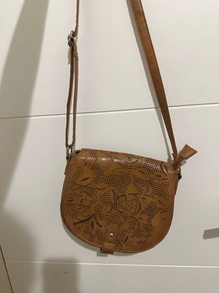 Bolso bandolera mujer marrón