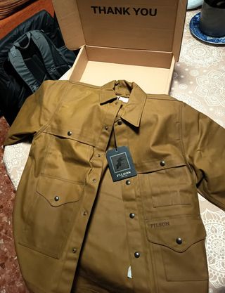 Chaqueta Filson Tin Cloth Cruiser Talla S, Nueva.