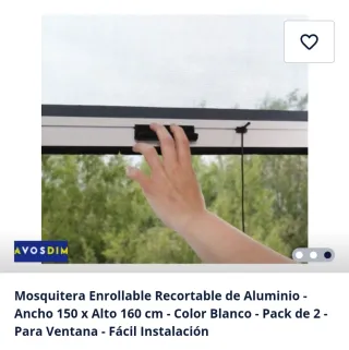 Mosquiteras enrollables aluminio blancas