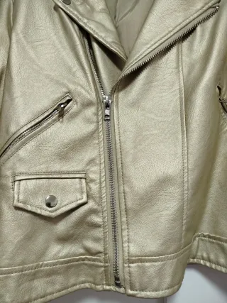 Cazadora corta mujer champagne