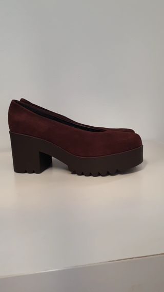 Zapatos de ante con plataforma