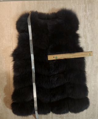 Abrigo Pelo Zorro Negro Gris
