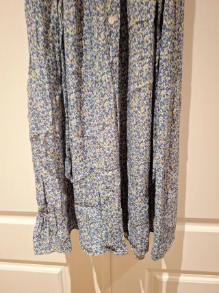 Vestido largo floral azul