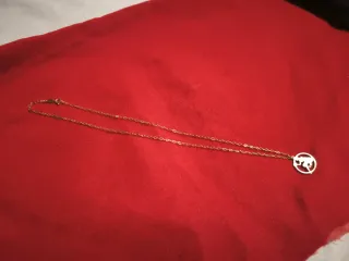 Cadena y Dije Laminado Oro 14/20 KL