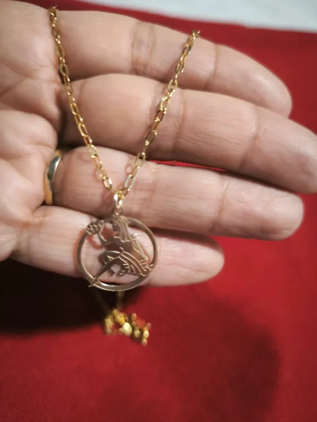 Cadena y Dije Laminado Oro 14/20 KL