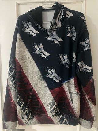Sudadera Fox Racing con diseño bandera USA