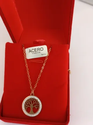 Conjunto Colar e Brincos Árvore da Vida Dourado