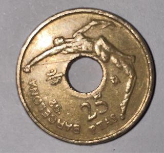 Moneda 25 Ptas Barcelona 92