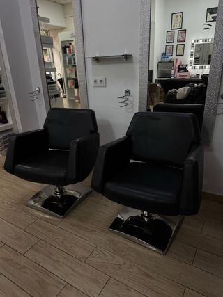 Mobiliario de peluquería 2 sillones/1 lavacabezas