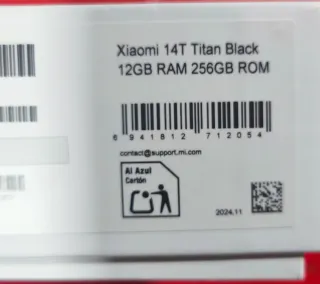 Xiaomi 14T 12/256GB Negro