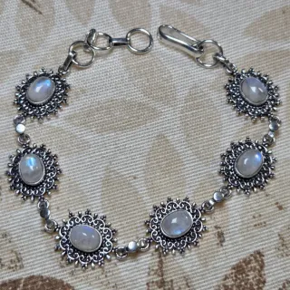 Pulsera Plata 925 Piedra Luna