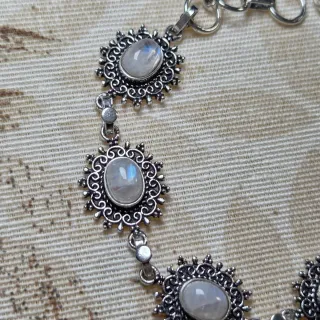 Pulsera Plata 925 Piedra Luna