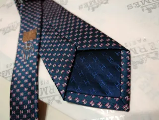 Corbata Hermes Azul y Rosa