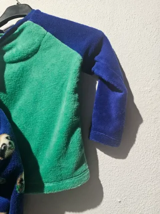 Pijama niño perezoso verde y azul