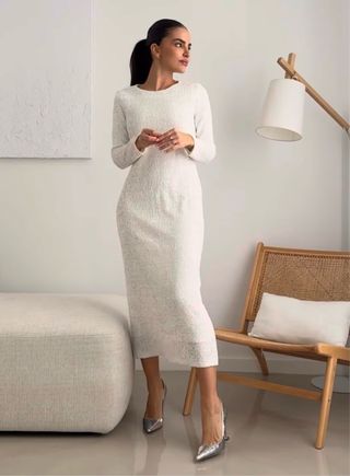 Vestido largo lentejuelas