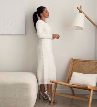 Vestido largo lentejuelas